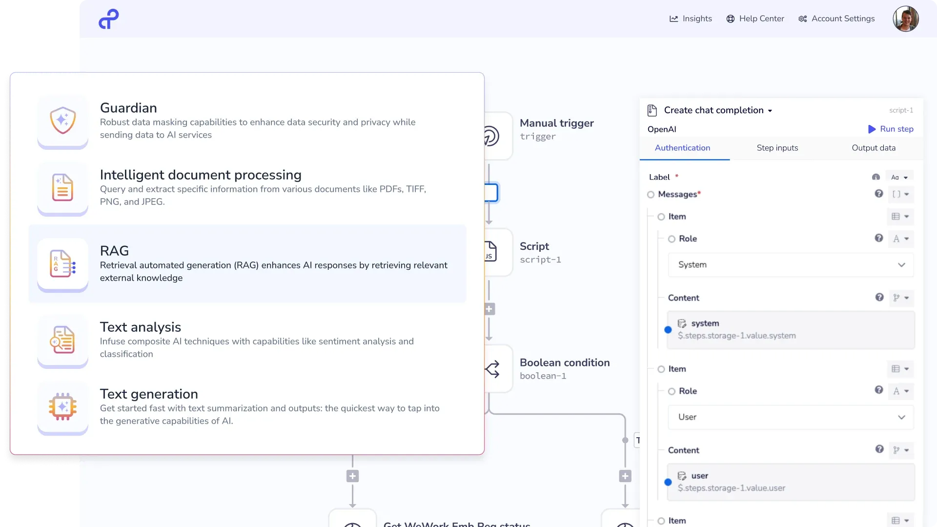 Intelligent iPaaS product screenshot