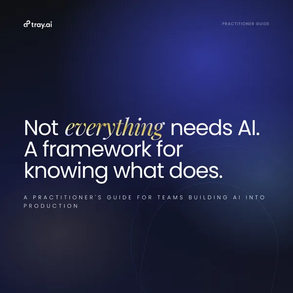 Not everything needs AI. A framework for knowing what does.