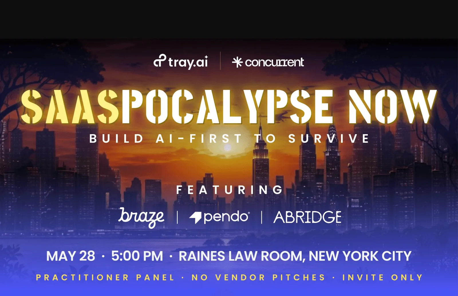 Saaspocalypse Now event poster