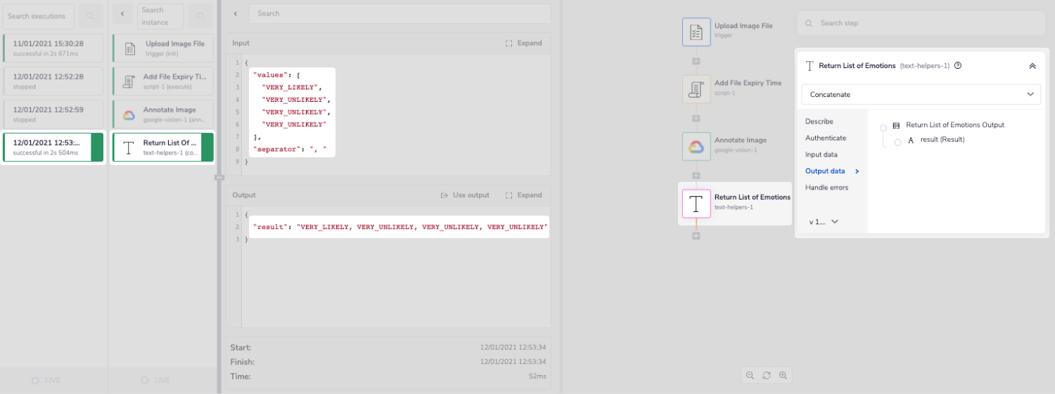 google-vision-debug-panel