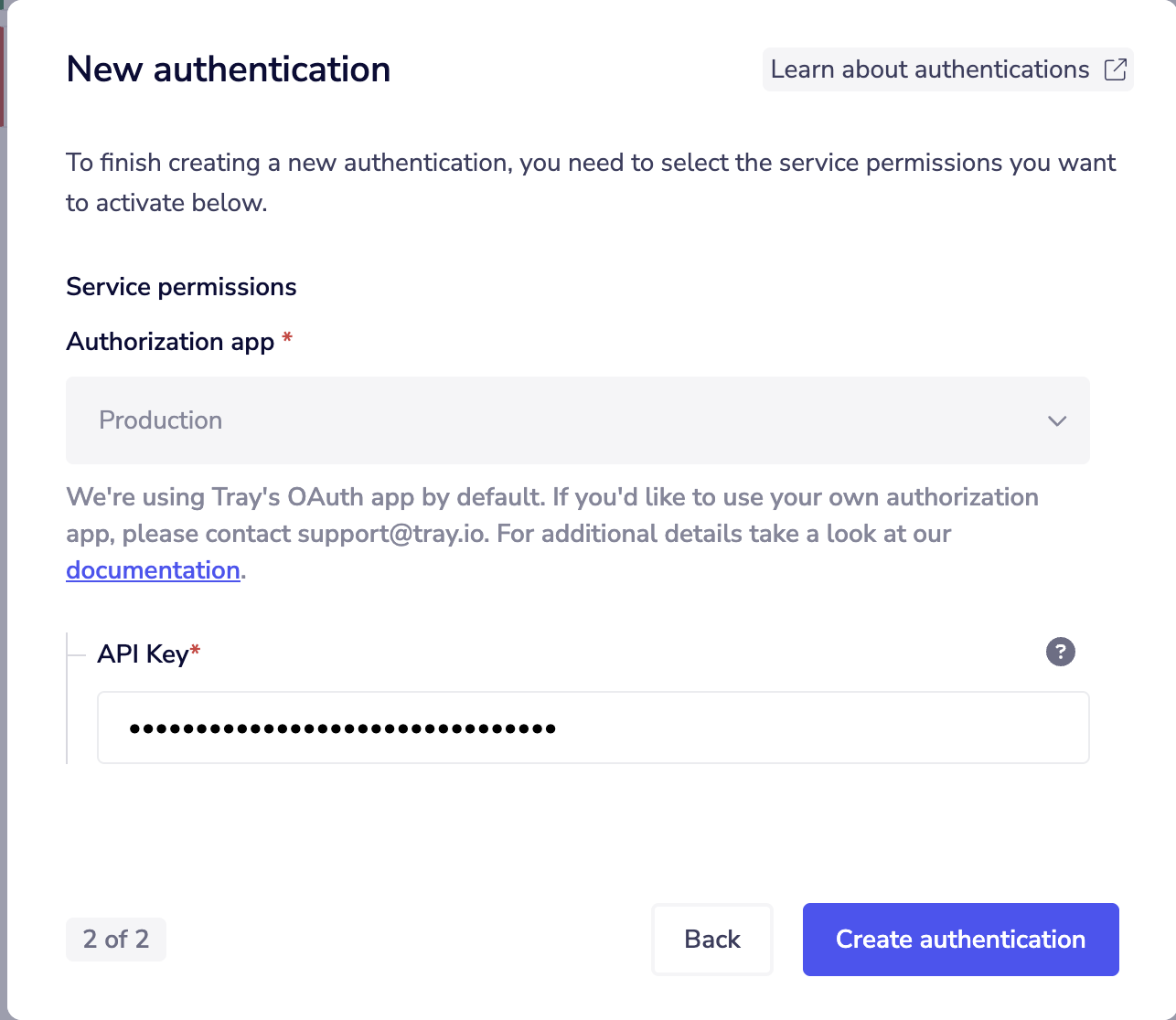 Tray.io Auth Configuration