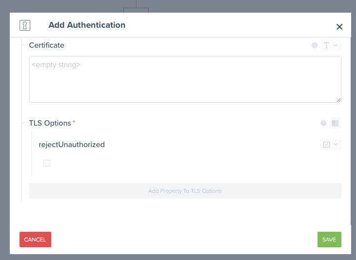 LDAPS Host settings with rejectUnauthorized false