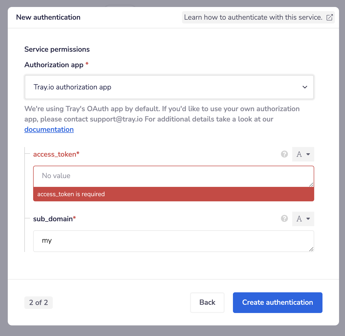 15Five Authentication pop-up