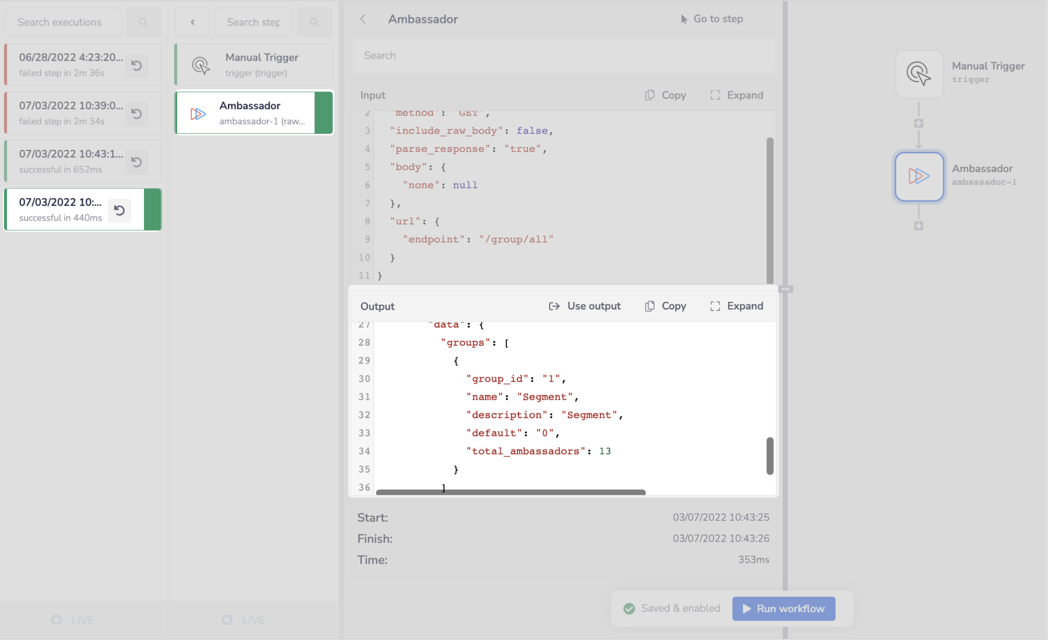 RAW HTTP operation output on Tray platform