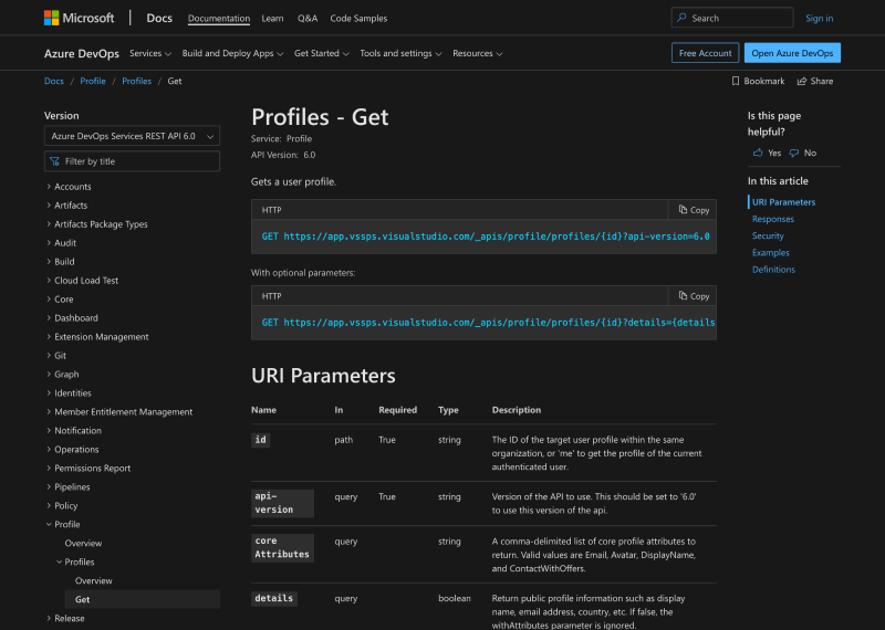 azure-devops-get-me-url