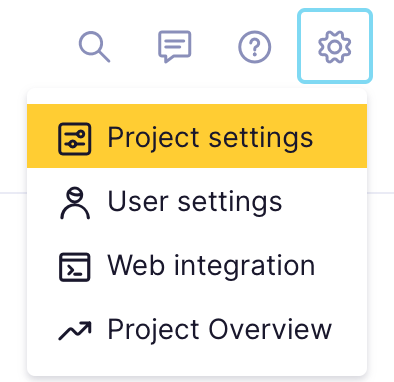 Bloomreach project settings