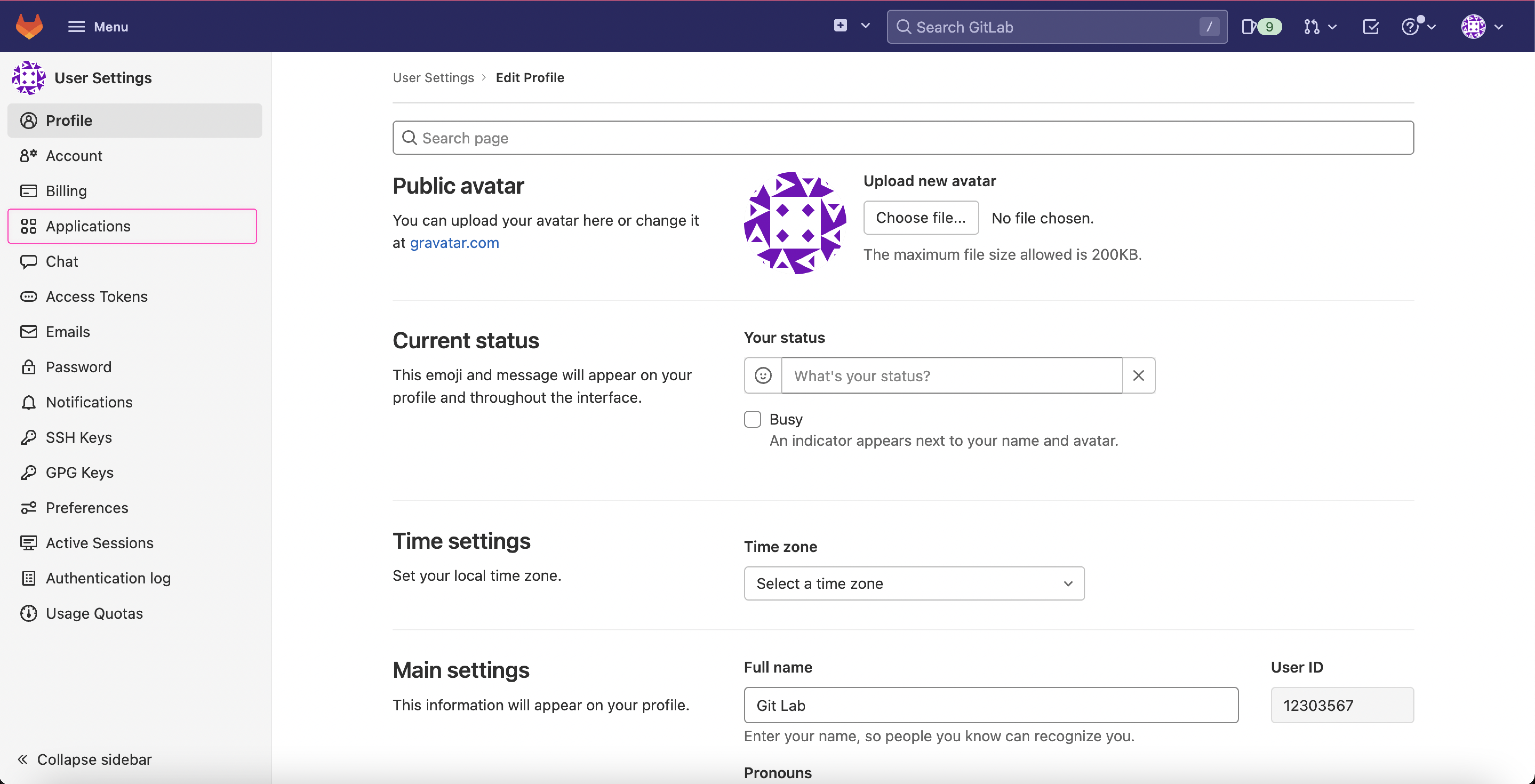 GitLab authentication app.