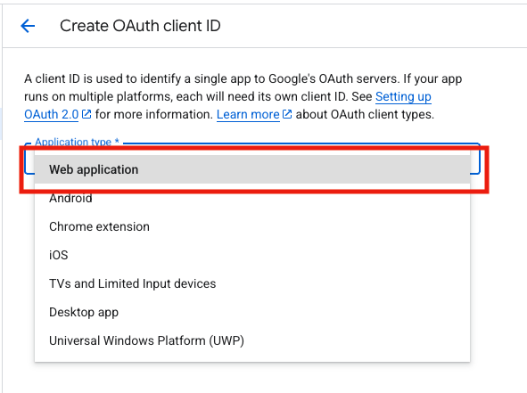 application type google ads