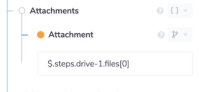 JSON path attachment