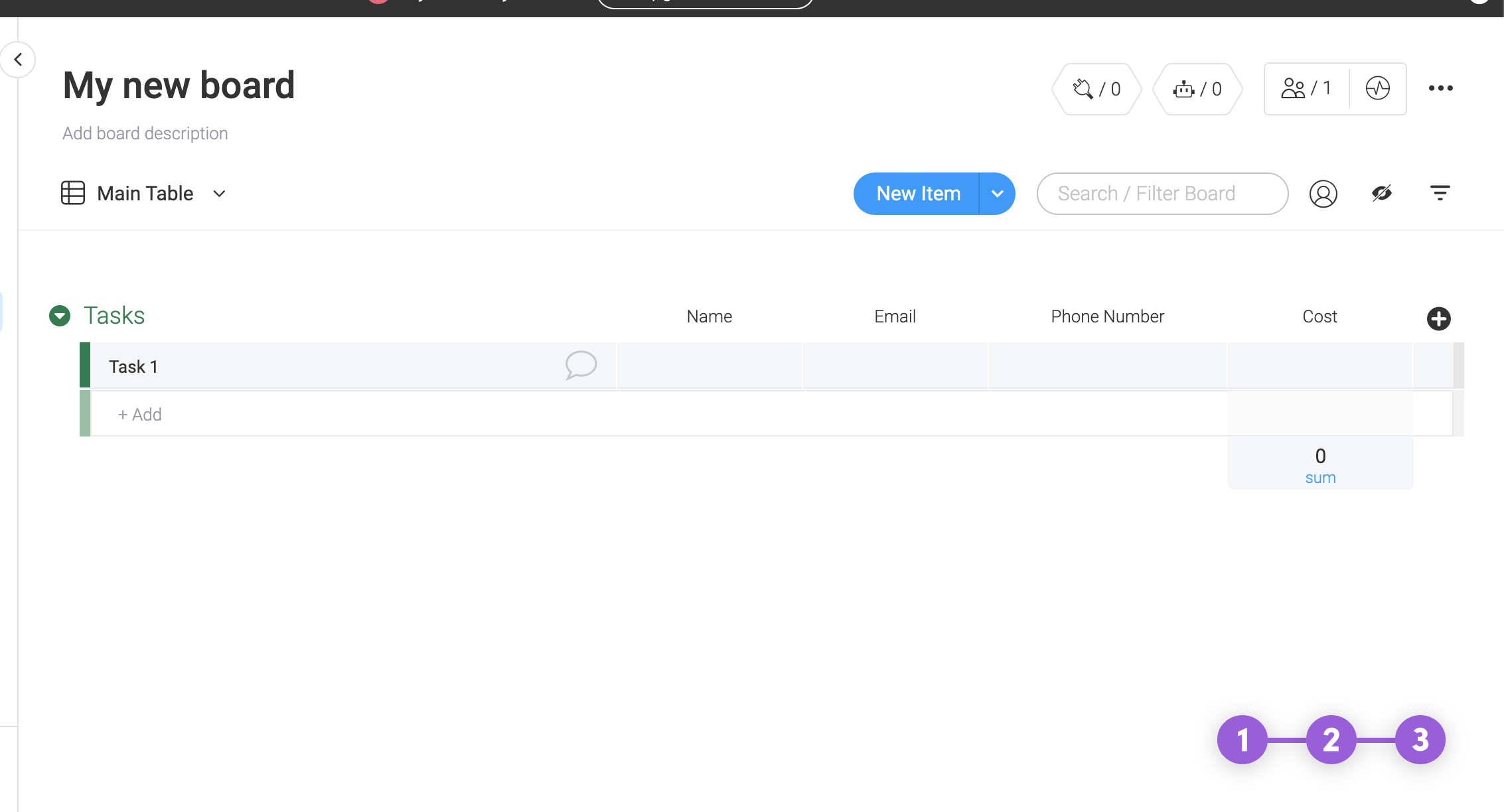 View the new columns