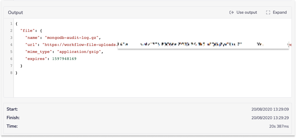 mongodb-cloud-step-output