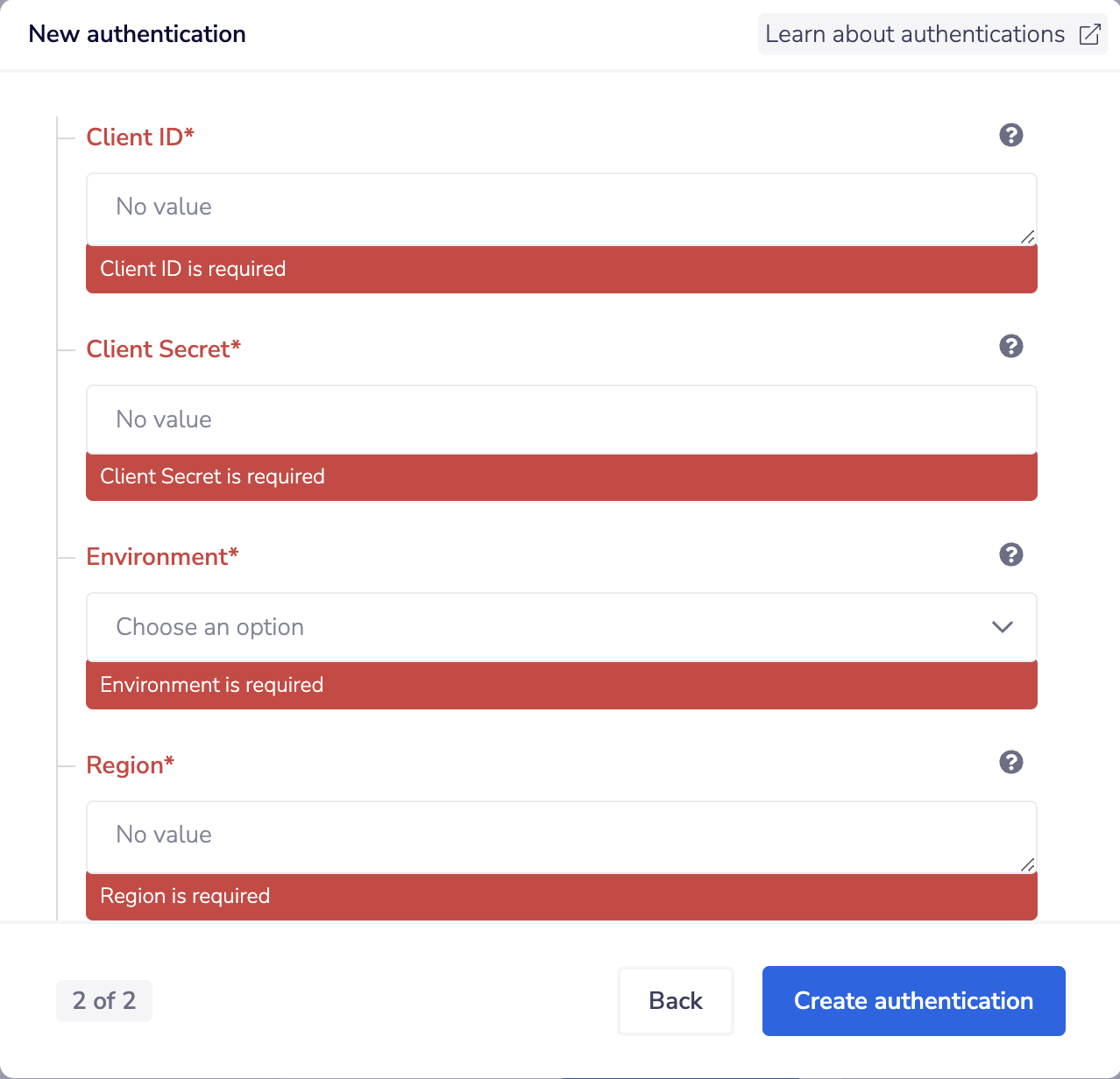 Plentific authentication credentials.