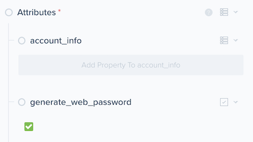 Example account properties