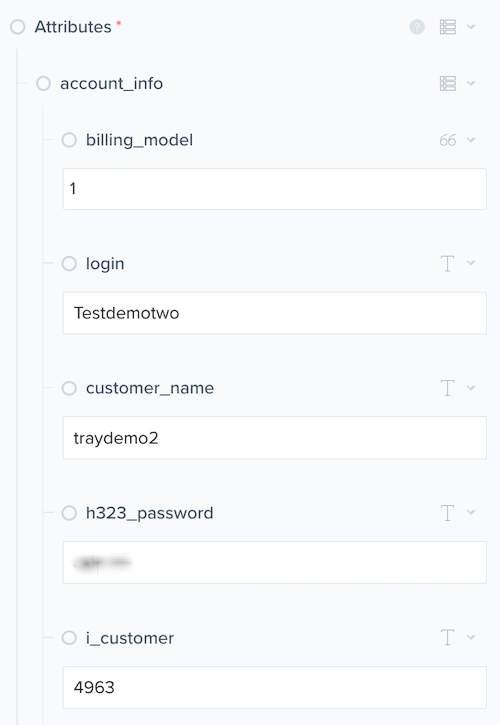 Completed account properties