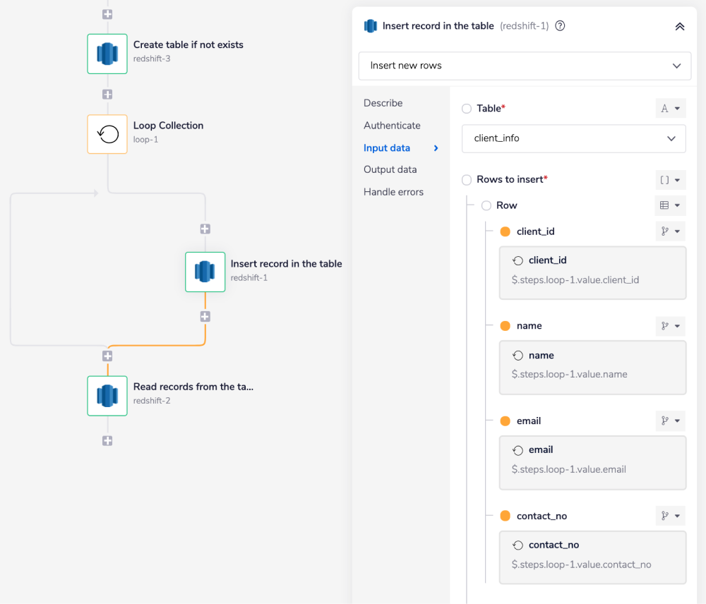 redshift-insert-record