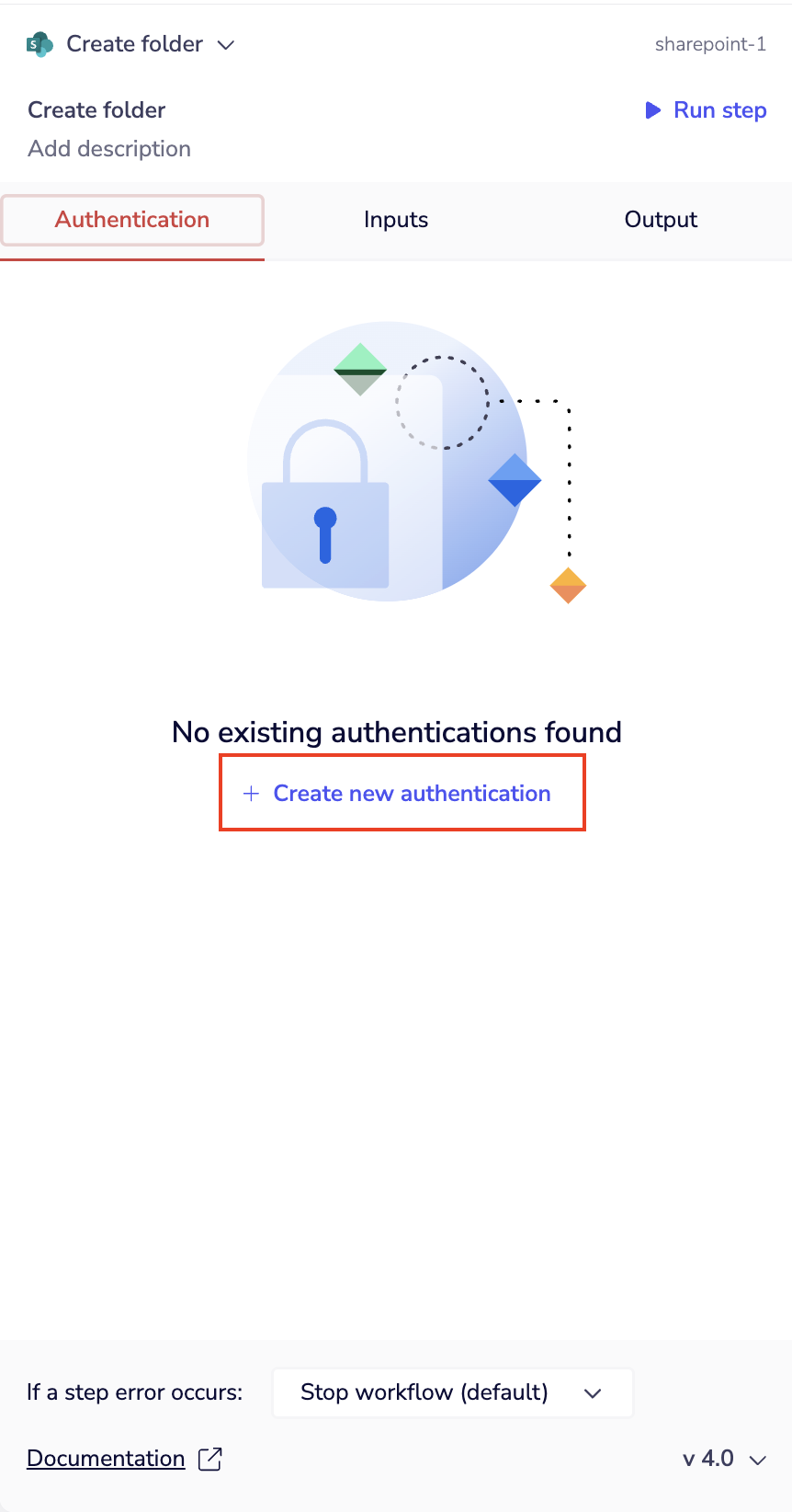 SharePoint v4 authentication button