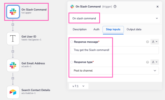 slack-on-slash-command