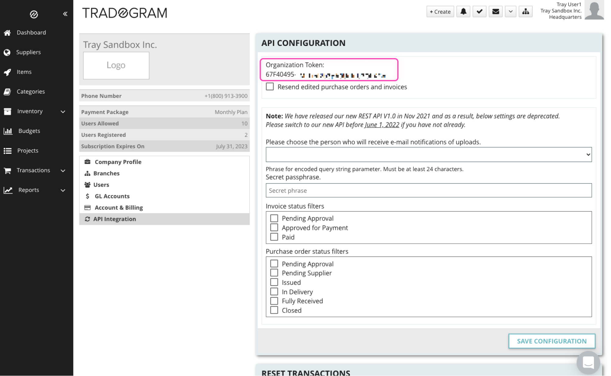 Tradogram - Tray.ai Documentation