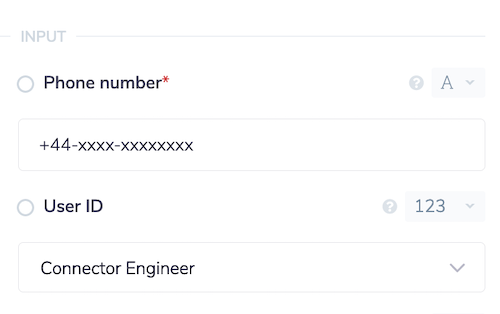 Phone and User ID input