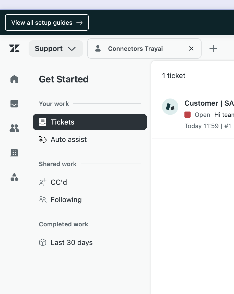 Zendesk product switcher location