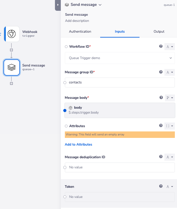 send message queue connector