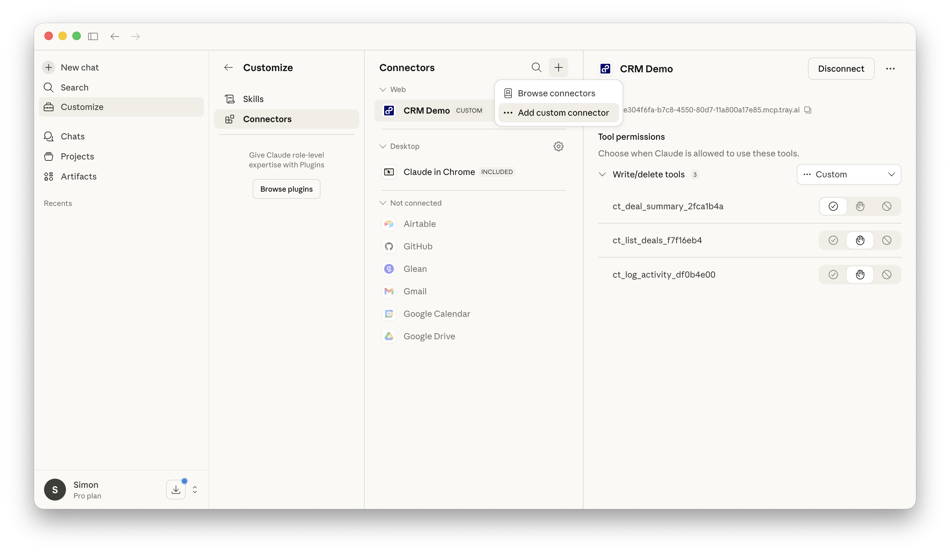 Add Custom Connector