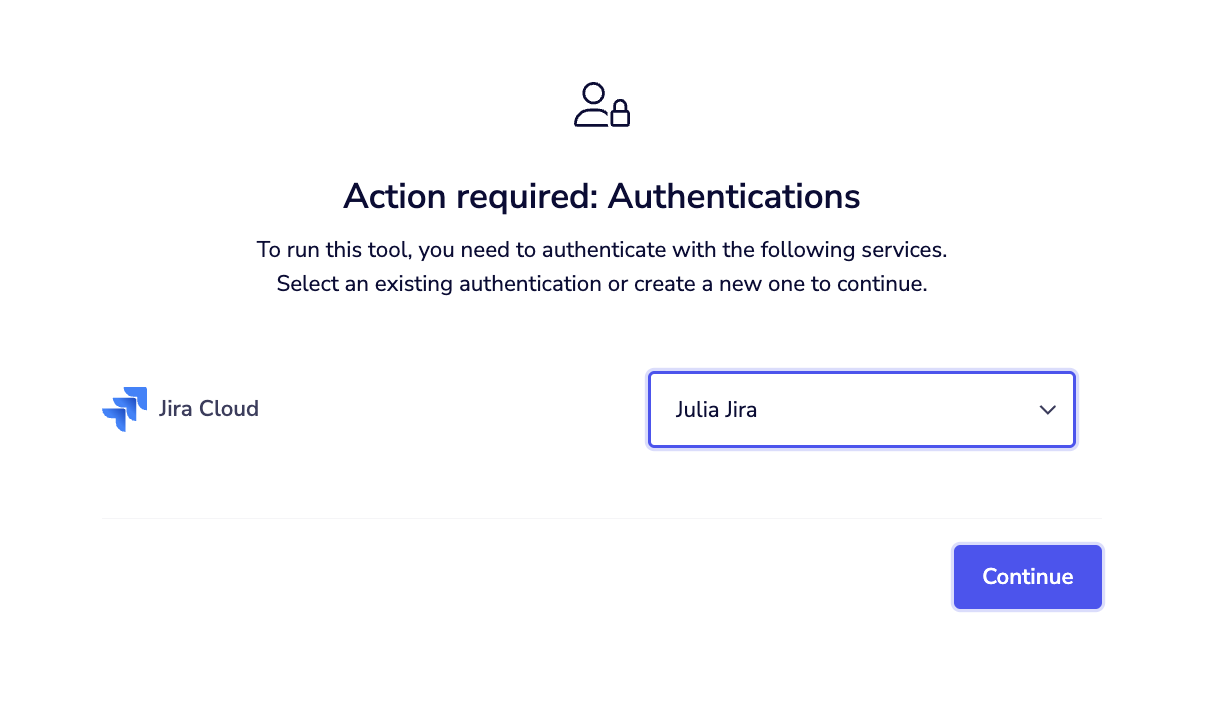 Authentication choice