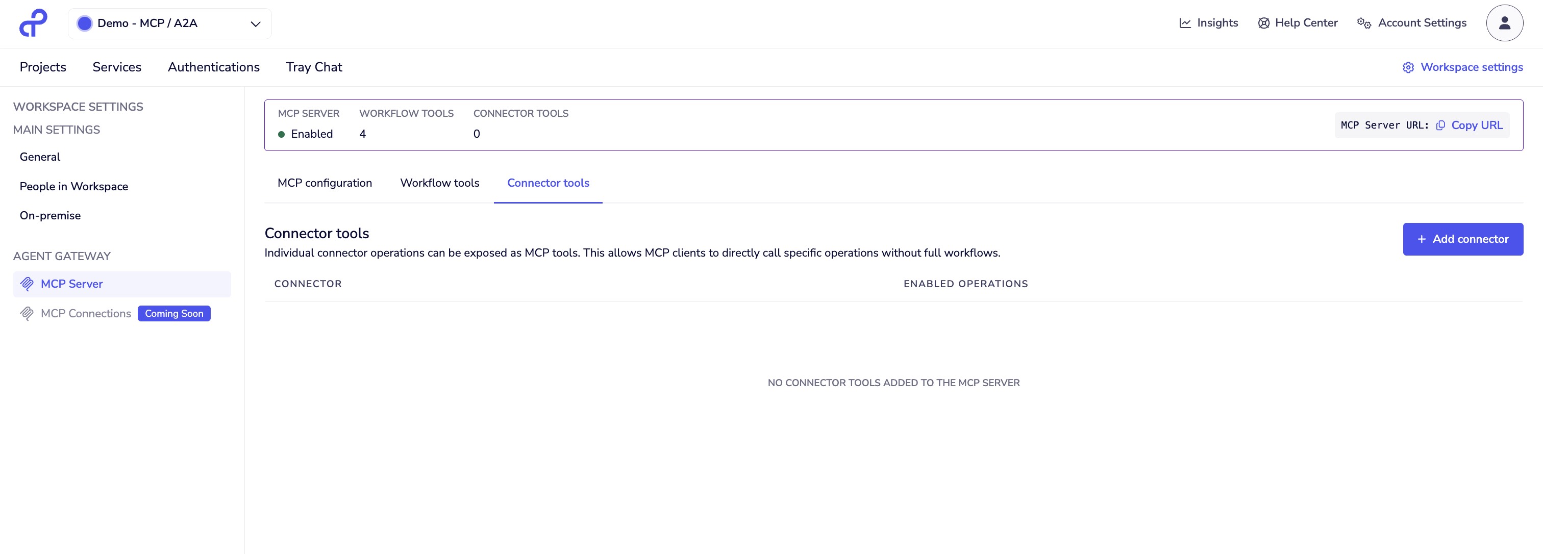 Connector Tools Empty State