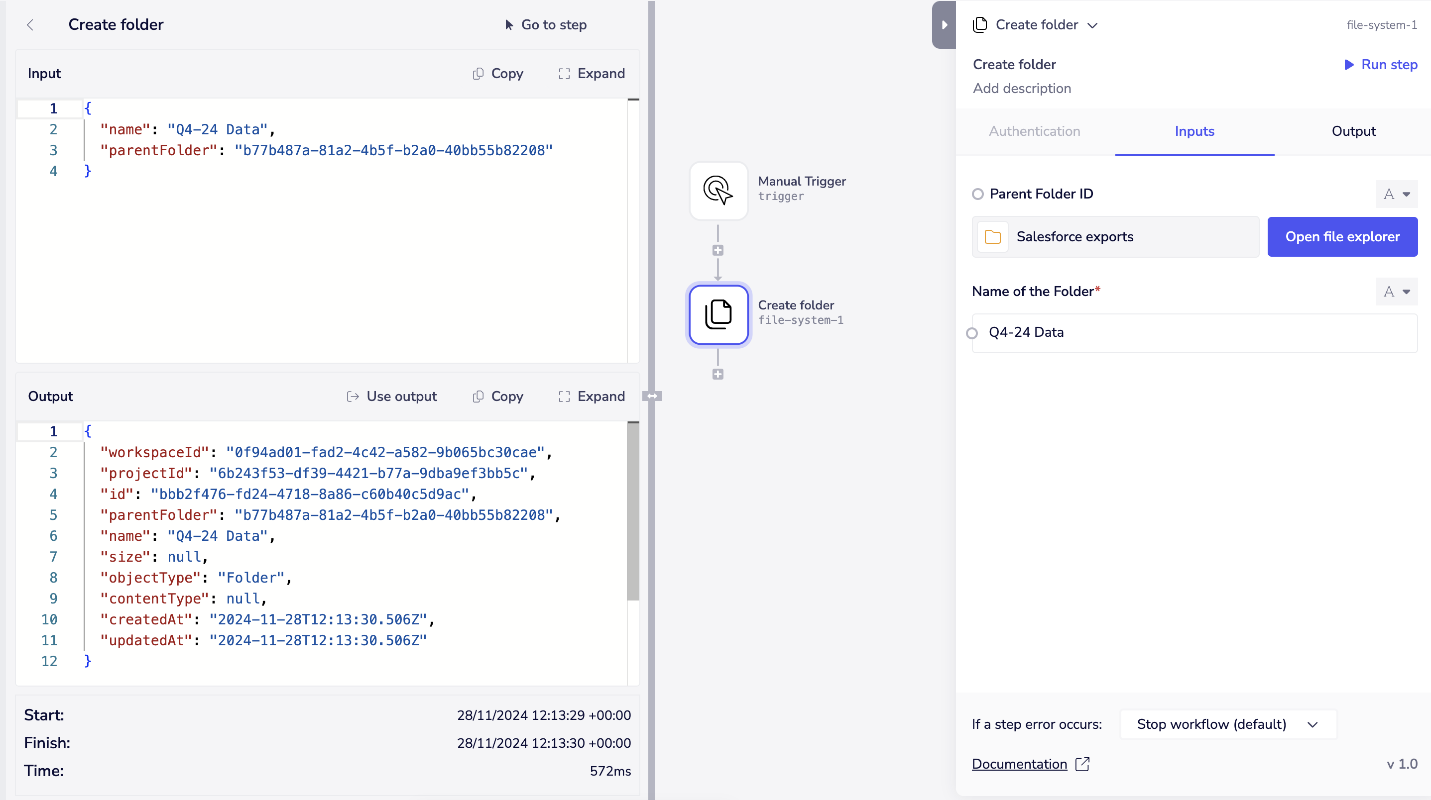 fss - create folder op