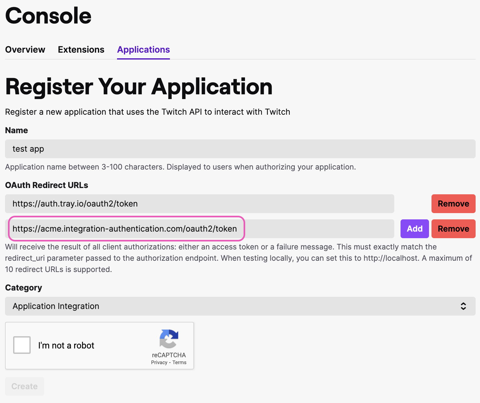 embedded twitch redirect