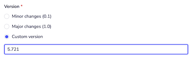 custom-version-number